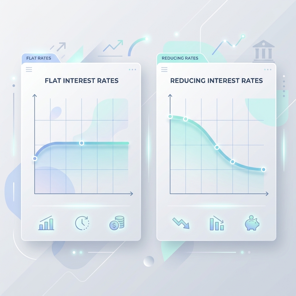 Flat vs Reducing Interest Rates Graphic